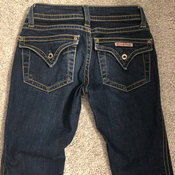 HUDSON fine taylored boot cut dark denim jeans - Picture 2 of 5